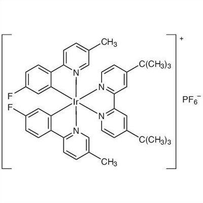 CAS 808142-88-3|(4,4'-Di-tert-butil-2,2'-bipiridin-κ2N1,N1')[bis[5-fluoro-2-(5-metil{{ 16}}piridinil-κN)fenil-κC1]]iridijev heksafluorofosfat