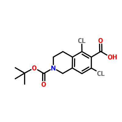 CAS 851784-82-2|2-(terc-butoksikarbonil)-5,7-dikloro-1,2,3,4-tetrahidroizokinolin-6-karboksilna kislina